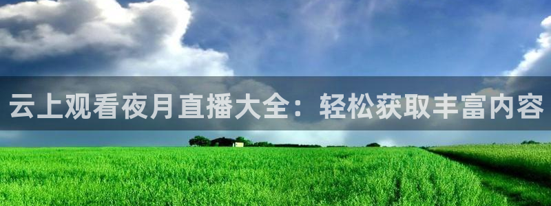 新球体育足球：云上观看夜月直播大全：轻松获取丰富内容