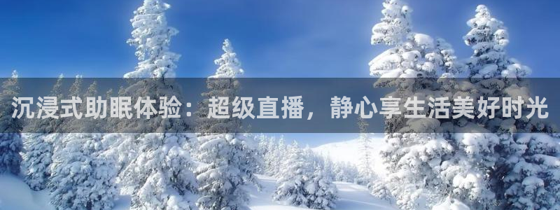 新体球即时比分新球体育：沉浸式助眠体验：超级直播，静心享生活美好时光